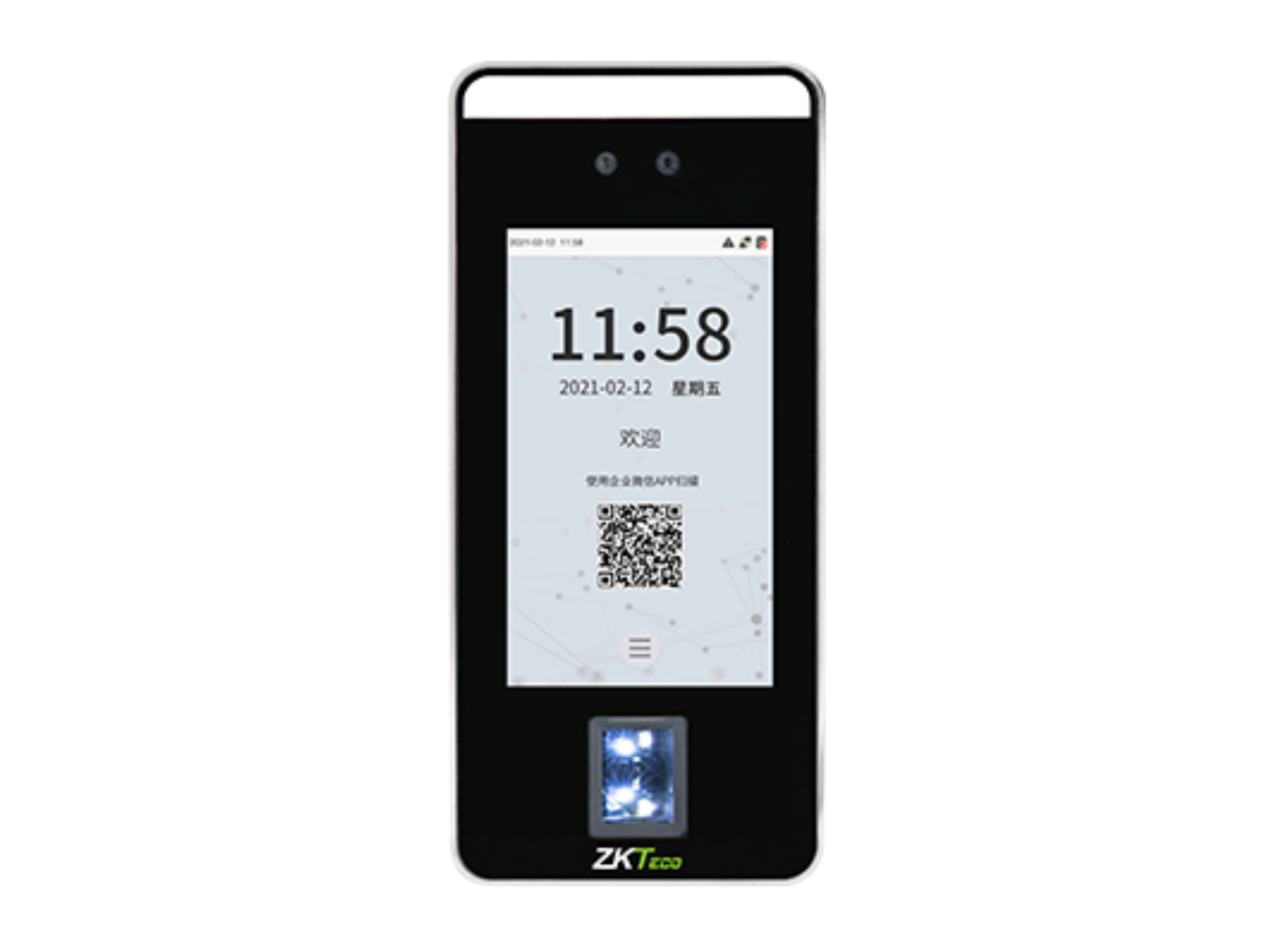 可見(jiàn)光面部云考勤終端ZK-F6